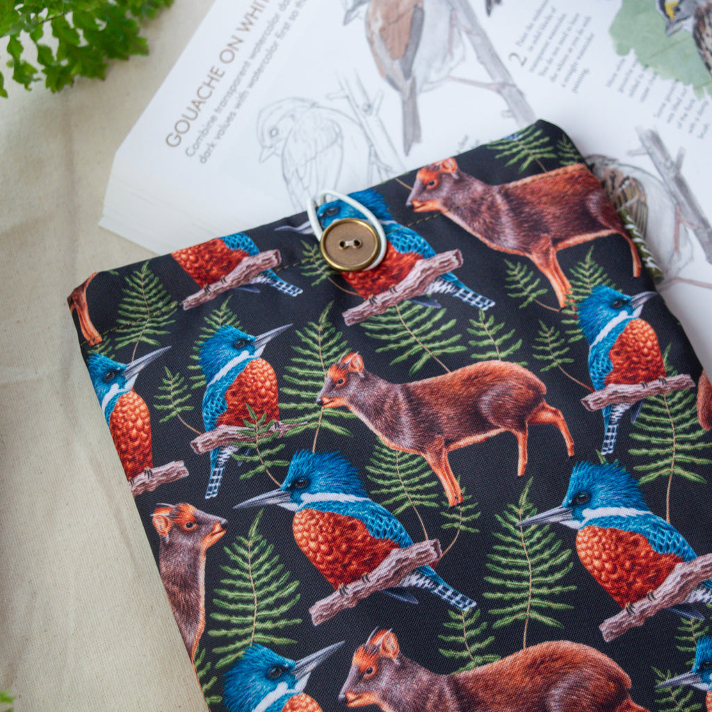 Funda libro Martín pescador y Pudú