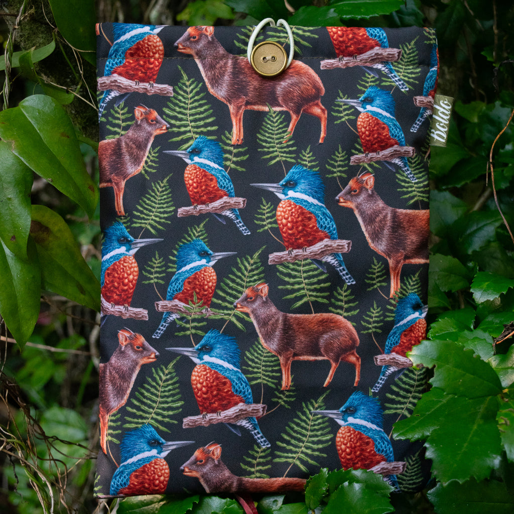 Funda libro Martín pescador y Pudú